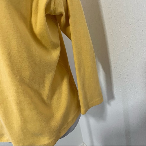 Pendleton Women’s Yellow Size Large 100% Cotton V-Neck Quarter Sleeve Comfy - Picture 3 of 10